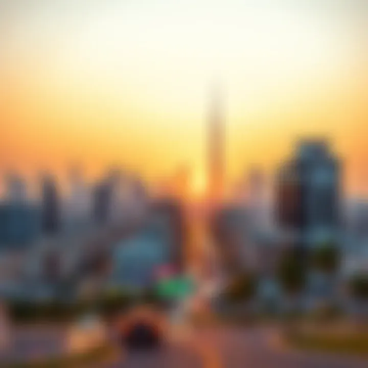 Stunning skyline of Al Khalidiyah at sunset