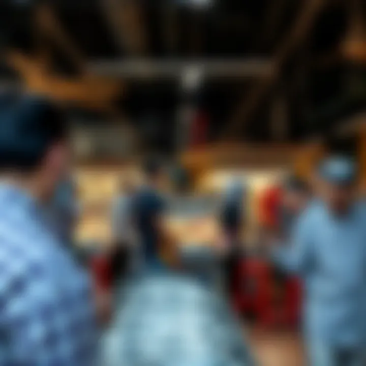 Engaging Experience at Al Mina Fish Market Visitors engaging with vendors at Al Mina Fish Market