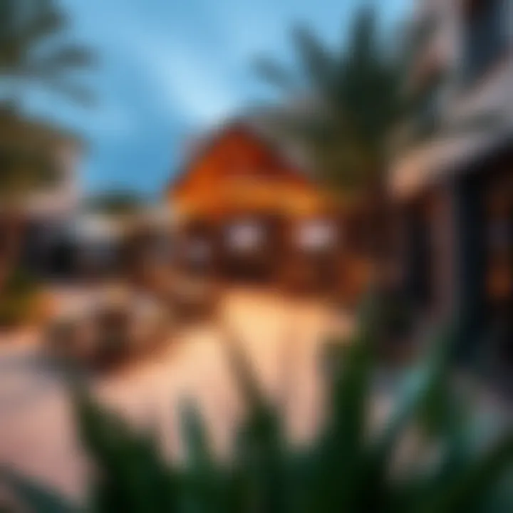 A vibrant community space in Al Shaab Village showcasing amenities