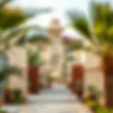 A panoramic view of the unique architecture in Al Shaab Village