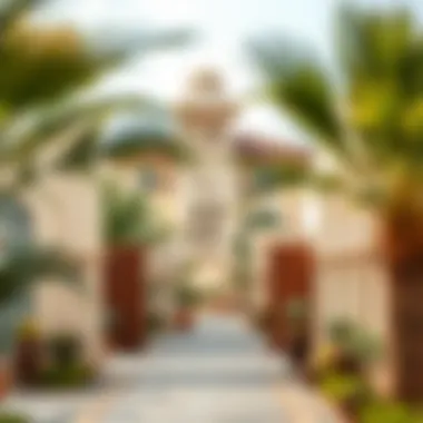 A panoramic view of the unique architecture in Al Shaab Village