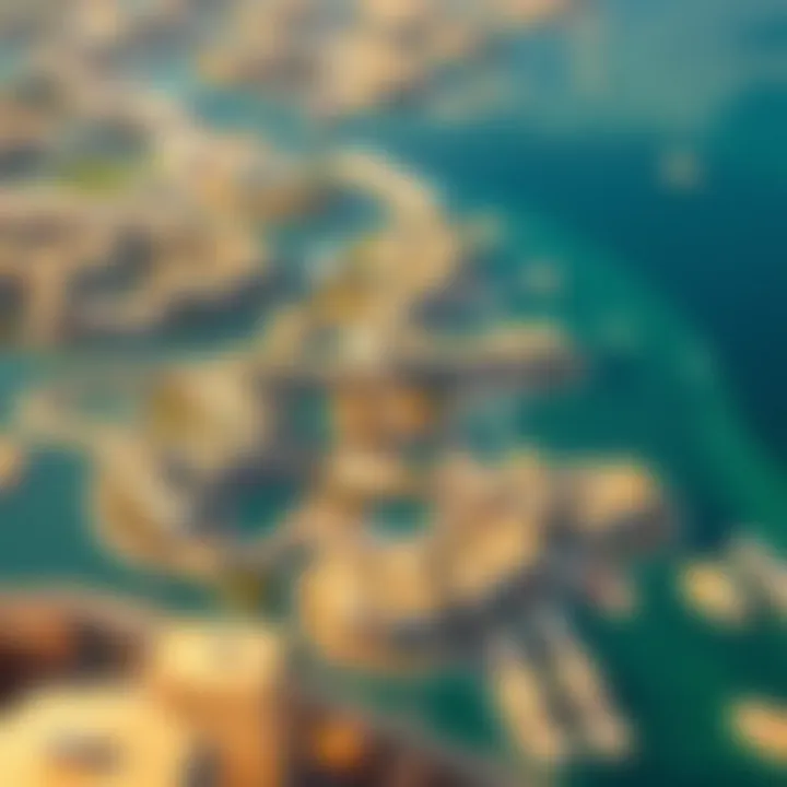 An aerial shot highlighting the geographical features surrounding Al Shawamekh