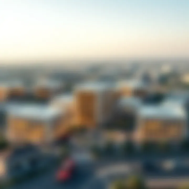 A conceptual graphic displaying future development plans for Al Shawamekh