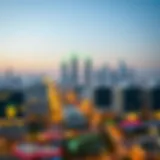 A vibrant skyline view of Al Shawamekh showcasing modern architecture