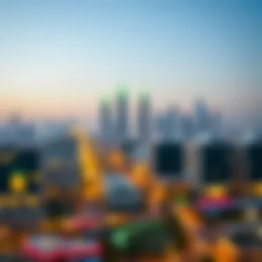 A vibrant skyline view of Al Shawamekh showcasing modern architecture