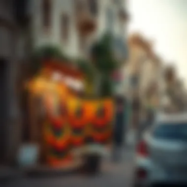 A vibrant street scene highlighting local markets and cultural expressions in Al Zahya