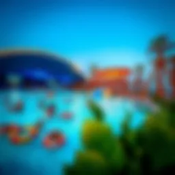 A panoramic view of Aqua Fun Dubai showcasing water activities