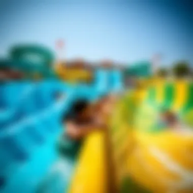 Thrilling Water Slides Experience Visitors enjoying exciting water slides at Aqua Fun Dubai