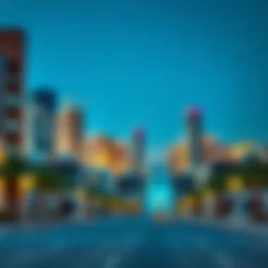 A stunning view of Barasti's skyline featuring modern architectural designs.