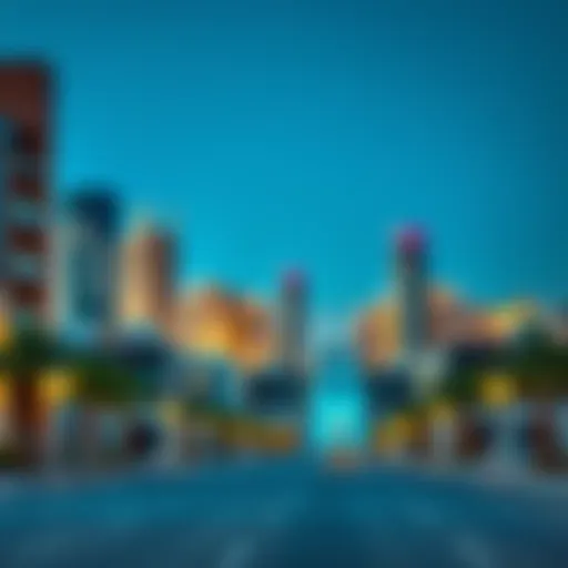 A stunning view of Barasti's skyline featuring modern architectural designs.