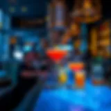 Vibrant bartenders showcasing unique cocktails in an upscale bar