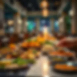 Lavish spread of traditional Indian dishes