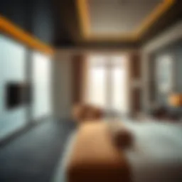 Luxurious hotel suite with a stunning view