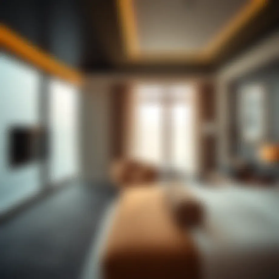 Luxurious hotel suite with a stunning view