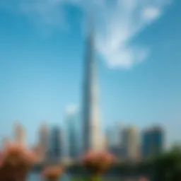 Stunning view of Burj Sabah against Dubai's skyline