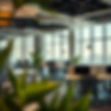 Interior of a co-working space within Bur Dubai's business center