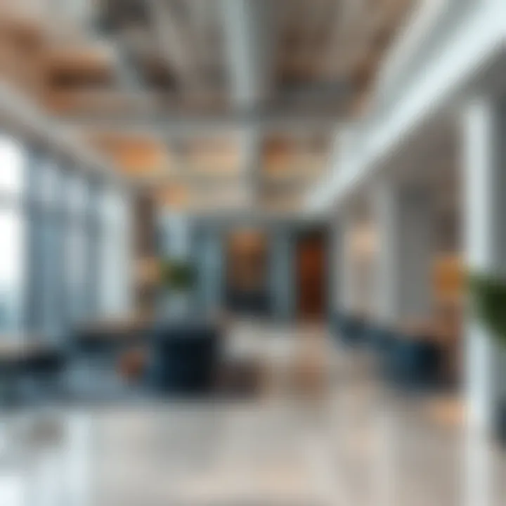 Interior of a Modern Coworking Space in Dubai Modern coworking space interior in Dubai