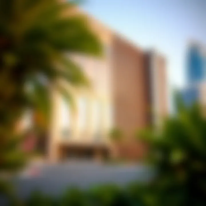 Exterior View of a Prominent Business Centre in Dubai Exterior of a prominent Dubai business centre