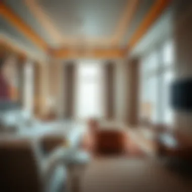 Luxurious suite interior featuring elegant design and amenities