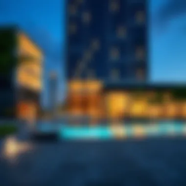 Captivating view of Centre Residence showcasing its modern architectural design