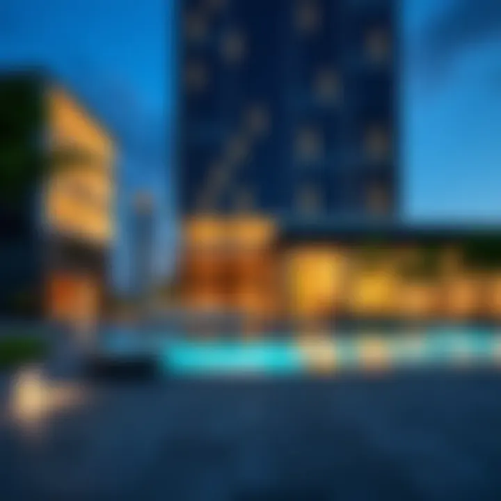 Captivating view of Centre Residence showcasing its modern architectural design