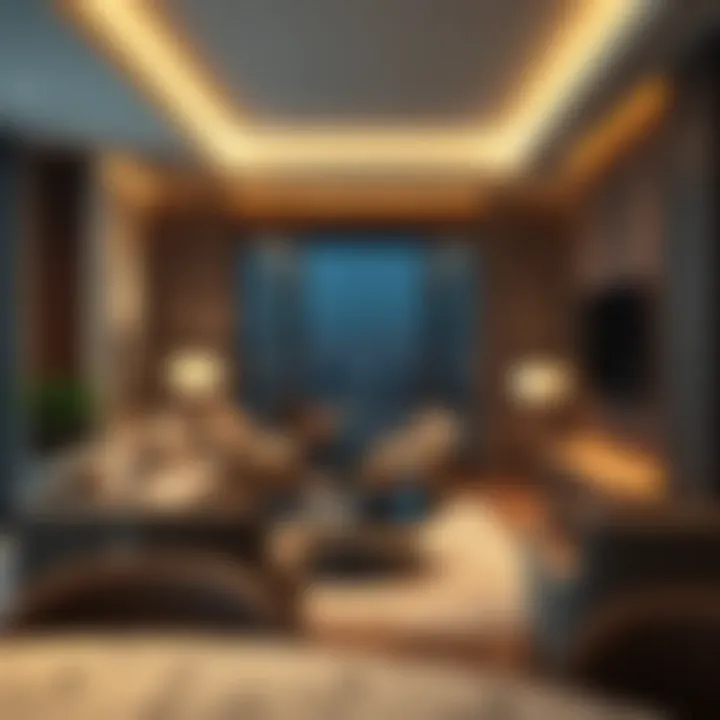 Interior amenities of Centre Residence highlighting luxury living