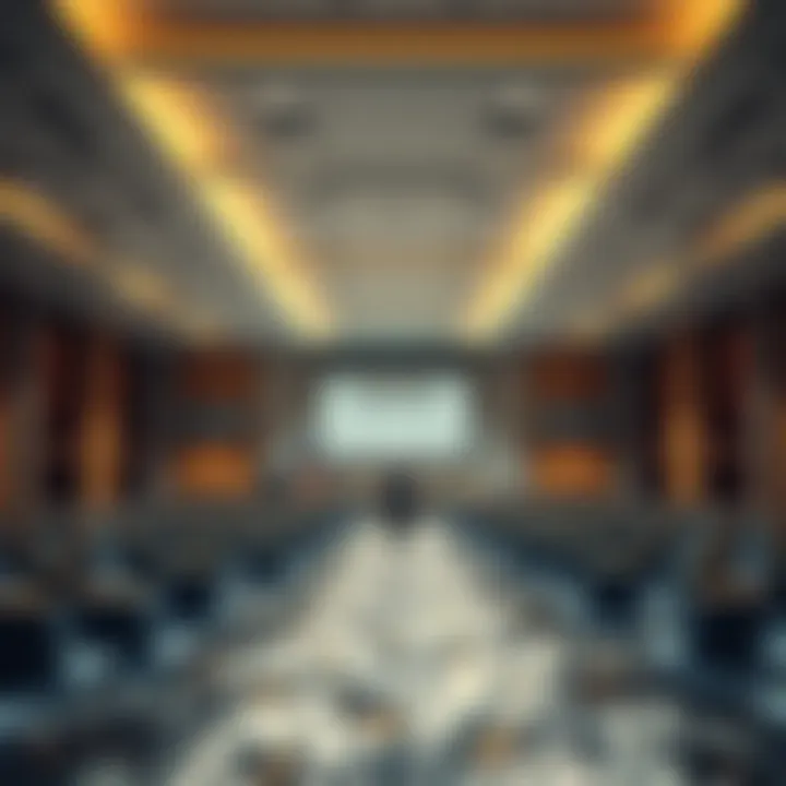 Conference hall layout showcasing versatility for different types of events