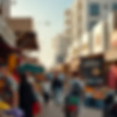 Vibrant Market Scene on Deira Island Vibrant market scene reflecting the lifestyle on Deira Island