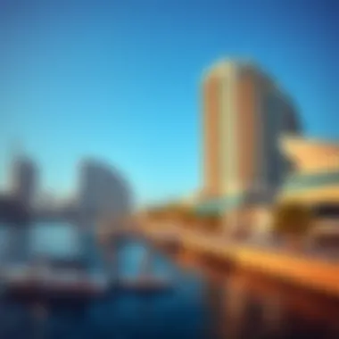 Architectural Landmarks on Deira Island Architectural landmarks with waterfront on Deira Island