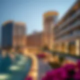 Stunning view of Dorra Bay's modern architecture