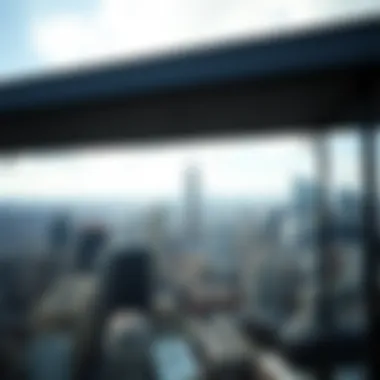 Elevated Perspective of Urban Landscape Panoramic view of downtown from an elevated perspective