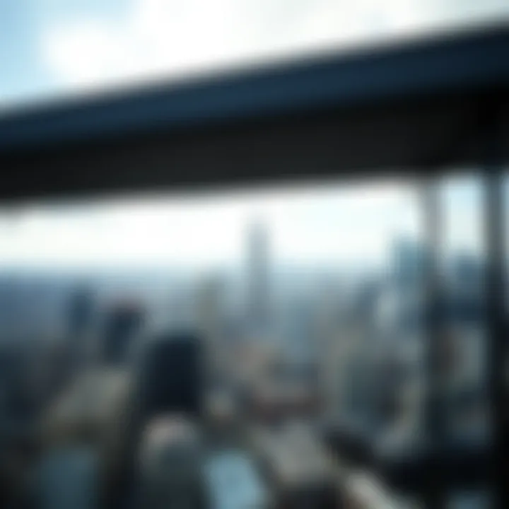 Elevated Perspective of Urban Landscape Panoramic view of downtown from an elevated perspective