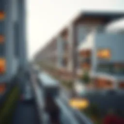 A panoramic view of Al Warqaa showcasing its modern architecture