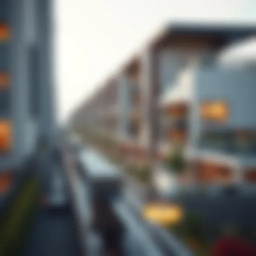 A panoramic view of Al Warqaa showcasing its modern architecture