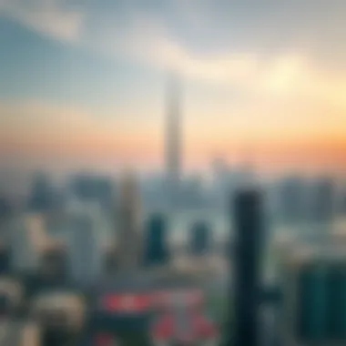 Panoramic view of Dubai Downtown showcasing iconic skyscrapers