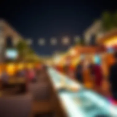 Vibrant Evening Atmosphere at Last Exit Al Khawaneej An evening shot of visitors enjoying the lively atmosphere at Last Exit Al Khawaneej