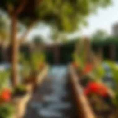 Community garden promoting eco-friendly living in Dubai