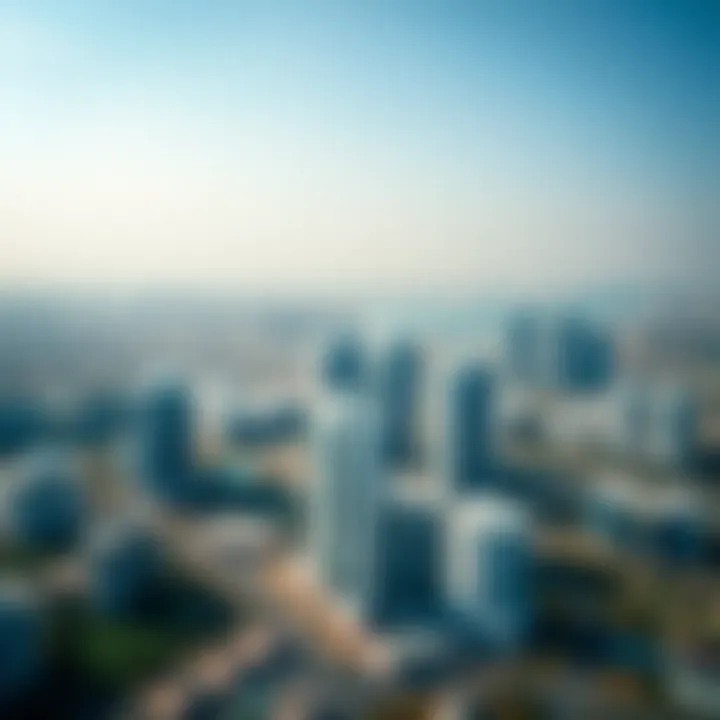 Aerial view of notable Ellington Projects developments in Dubai