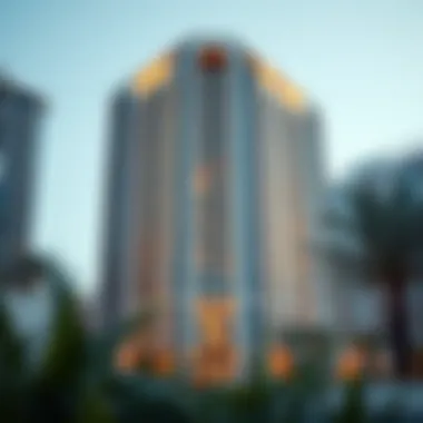 Stunning architectural design of a luxury residential building in Dubai