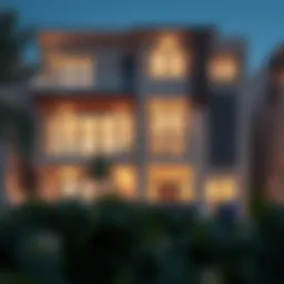 Modern flat exterior in Mussafah Shabia