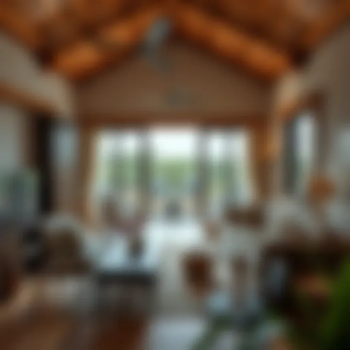 A blend of contemporary furniture and traditional agricultural elements