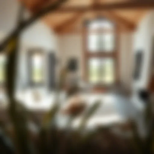 Interior layout showcasing natural light in a modern agricultural home