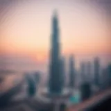 Panoramic view of International Tower showcasing its unique design