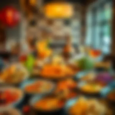 Culinary Diversity: A Colorful Feast A colorful array of dishes from different cultures