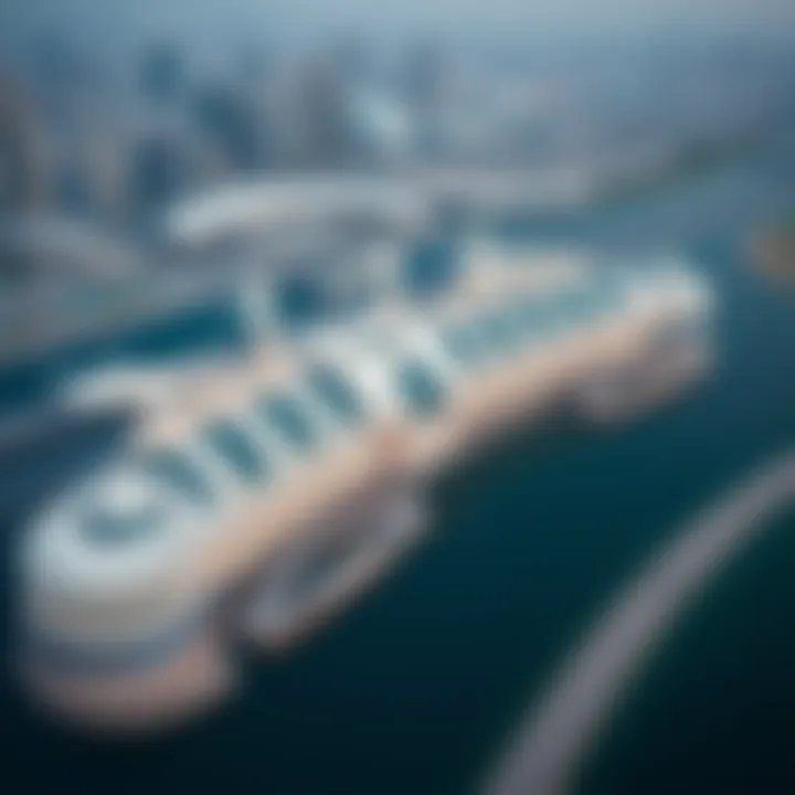 A stunning aerial view of منتجع كوت دازور دبي showcasing its architectural elegance