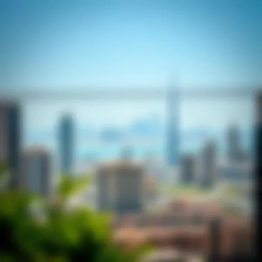 Scenic view of Jebel Ali skyline