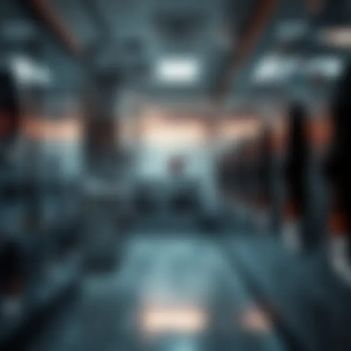 Interior of a modern laundry facility