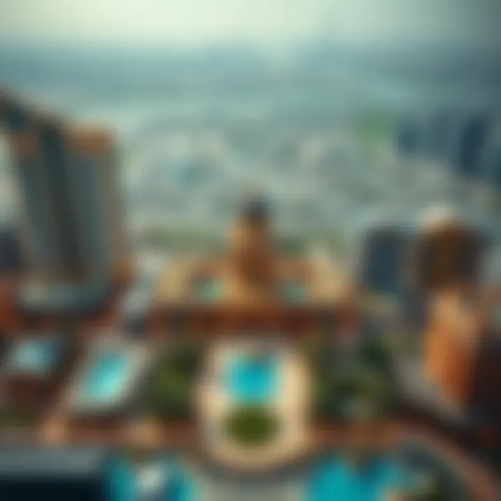 ู
ูู in the Context of Dubai's Urban Development Aerial view of ู
ูู integrated within Dubai's urban landscape