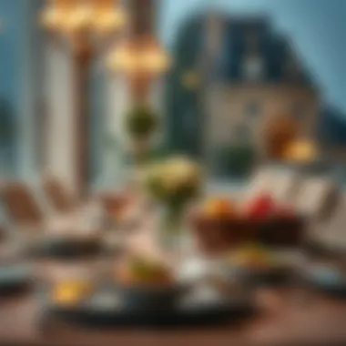 Dining Experience at مطعم المرحباني جميرا A beautifully arranged table set for a dining experience at مطعم المرحباني جميرا