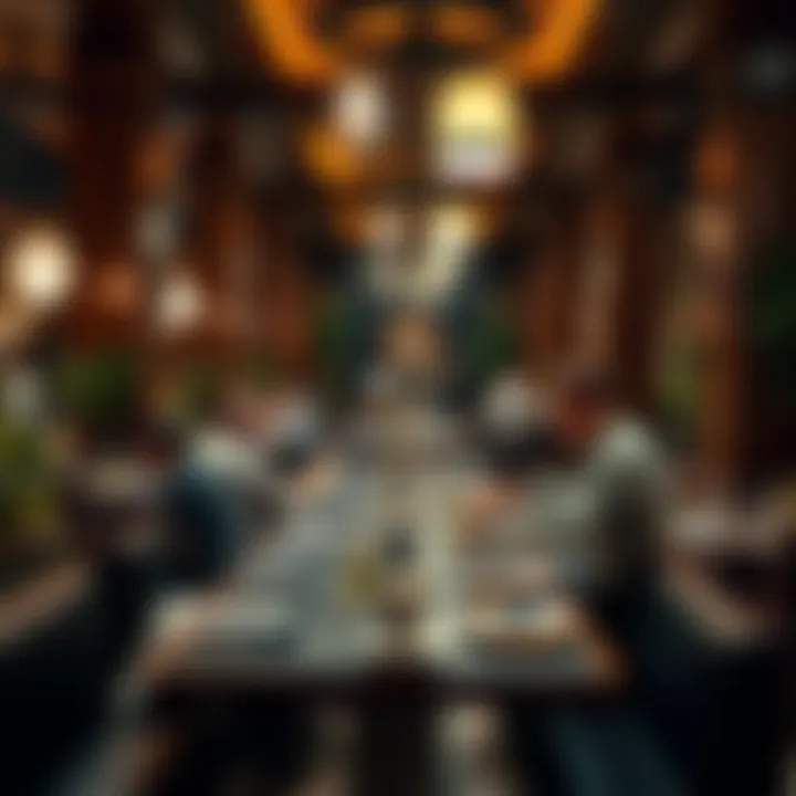 Dining Experience at مطعم البيت القديم A vibrant scene of diners enjoying their meals at مطعم البيت القديم